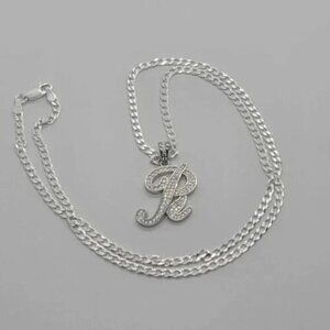 Brand New Sterling Silver 925 Letter R Necklace